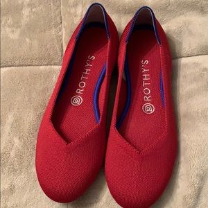 Rothys red shoes 8.5 fits like an 8
